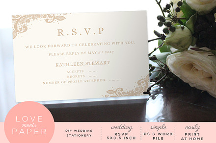 RSVP Wedding Invite R1011