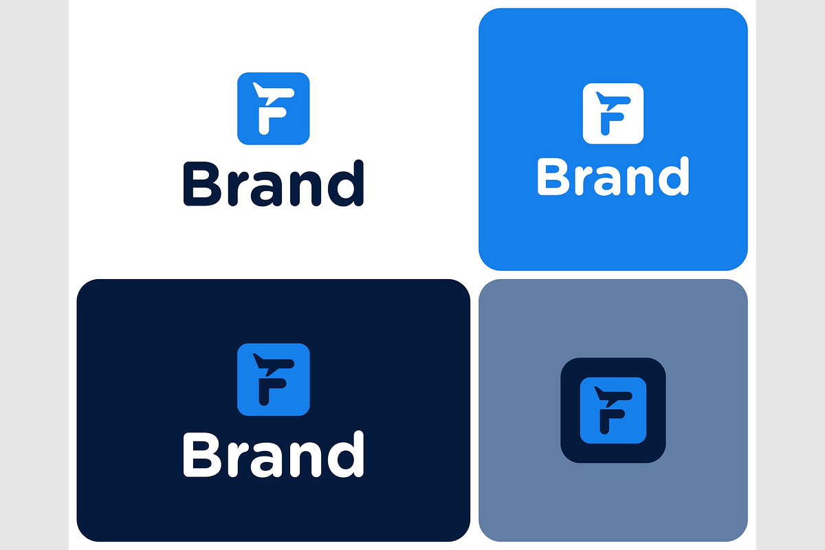 Letter F Airplane Logo, a Branding & Logo Template by ika trisiana (Photo 1 of 2)
