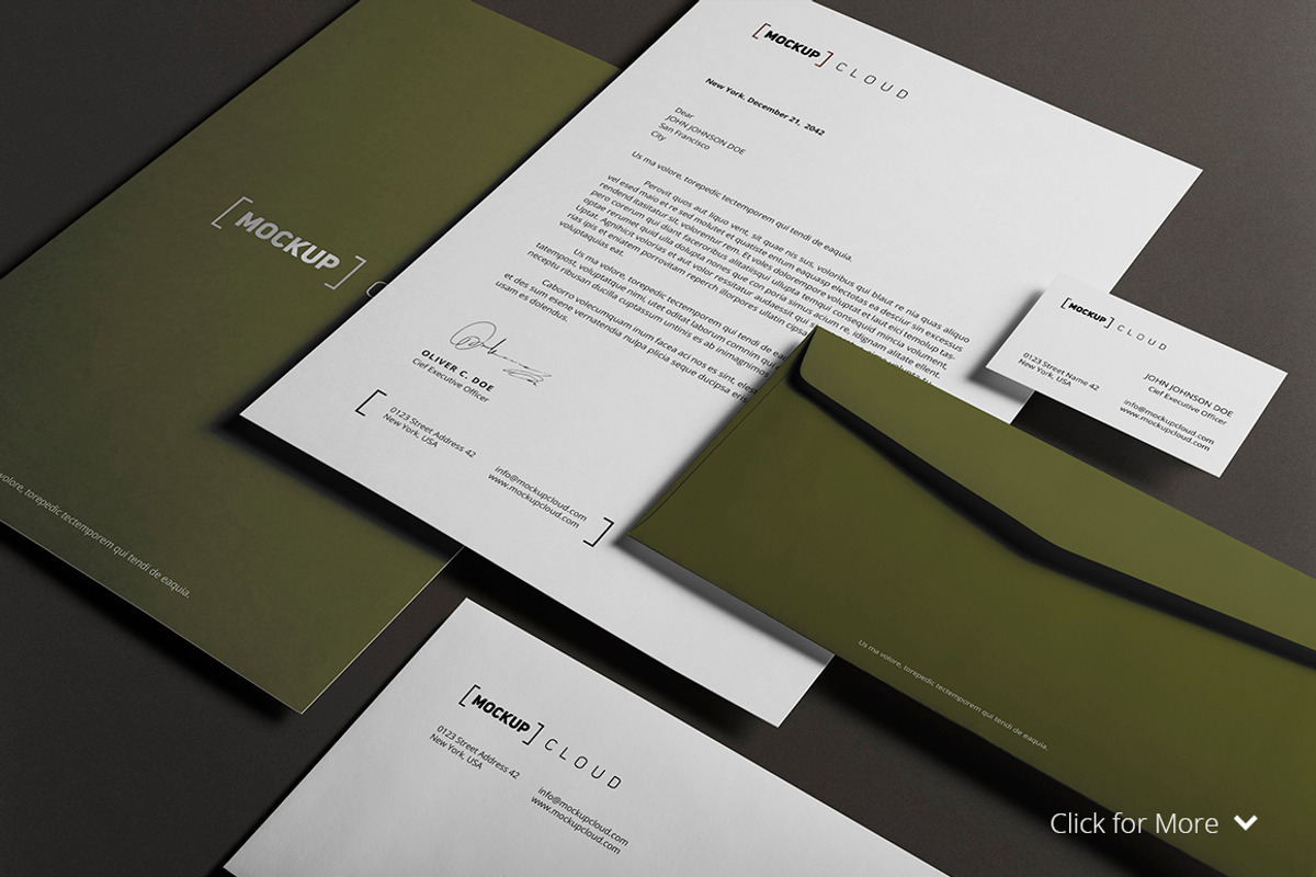 Corporate Stationery Mock-Up, a Print Template by Mockup Cloud (Photo 3 of 4)