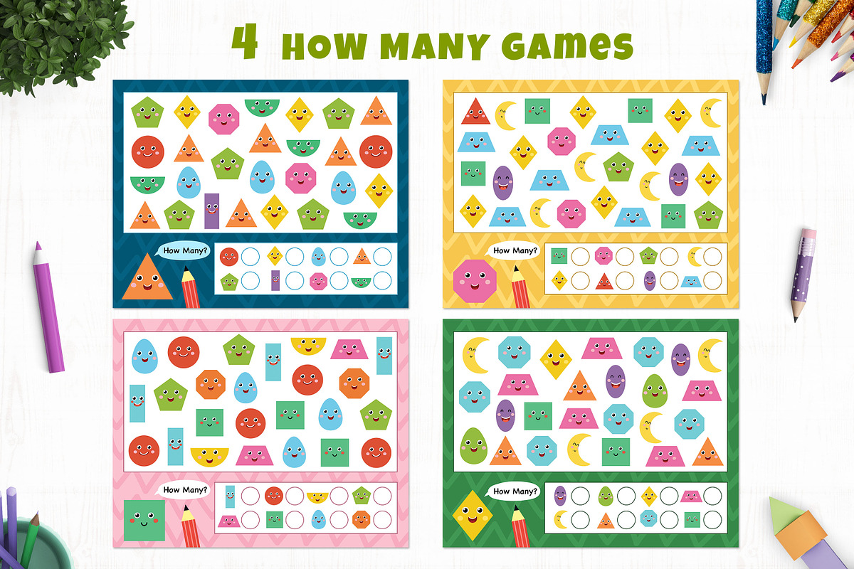 Shapes Activities for Kids, an Education Illustration by Gulnara Sabirova (Photo 9 of 19)