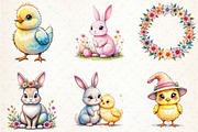 Pastel Pink Easter Watercolor Clipar, an Illustration by Libby Wishes (Thumbnail 3 of 5)