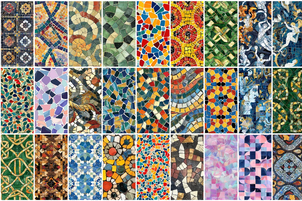 130 Mosaic Seamless Patterns, a Pattern Graphic by mkStudioLab (Photo 6 of 6)