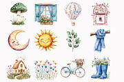 Little valley storybook clipart, an Illustration by Design Market (Thumbnail 2 of 5)