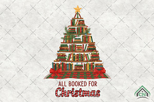 Book Christmas Tree PNG, an Illustration by Craft Nest