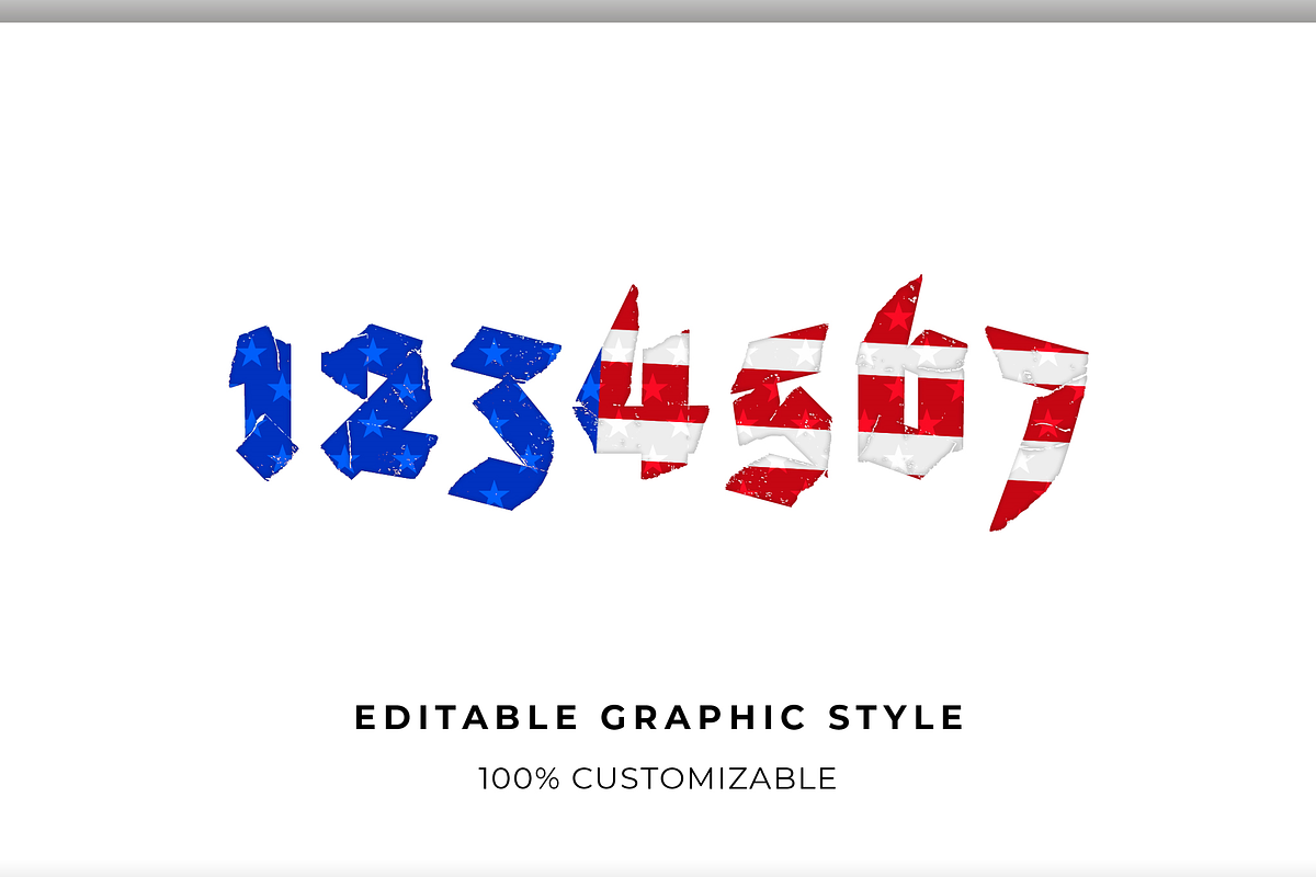 Grunge USA Flag Text Effect preview 2