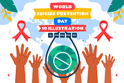 10 World Suicide Prevention Day, a Person Illustration by denayunebgt (Thumbnail 1 of 4)
