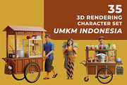 3D UMKM Indonesia Set, a Characters & Person 3D Model by Dimas Rizki Pratama (Thumbnail 1 of 3)