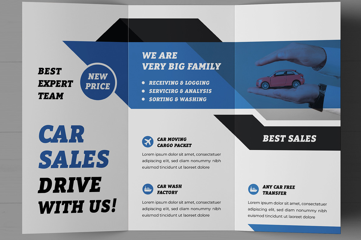 Rent A Car Trifold Brochure, a Brochure Template by MightyDesign (Photo 2 of 7)