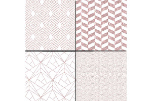 Geometric Rose Gold Pattern Overlay