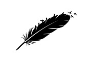 Boho Feather Silhouette Vector, an Object Graphic by jahid234 (Thumbnail 24 of 51)