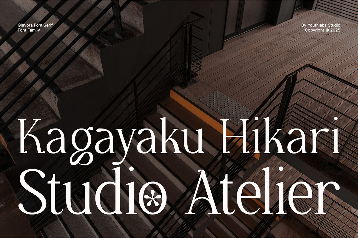 Glevora - Elegant Serif Family, a Serif Font by Youthlabs Studio (Photo 2 of 18)