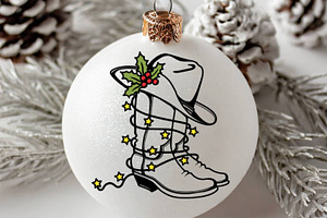 Cowboy Christmas SVG, PNG Cowboy Hat