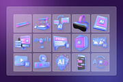 Generative AI & Creativity 3D Pack, an Illustration by twinstd (Thumbnail 7 of 7)