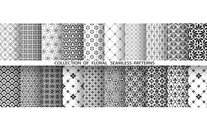 Geometric floral set patterns, a Pattern Graphic by RODINA