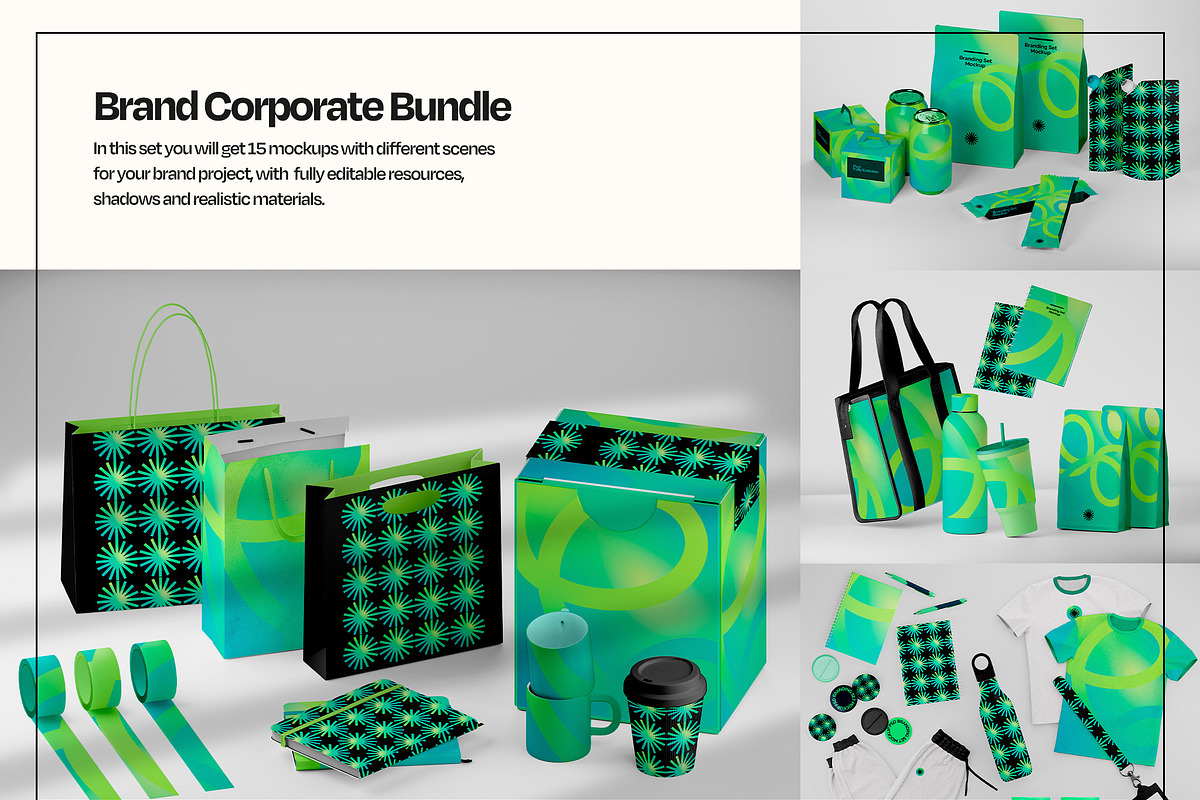 Brand Corporate Mockup Bundle, a Packaging Mockup by Mego-studio (Photo 3 of 11)