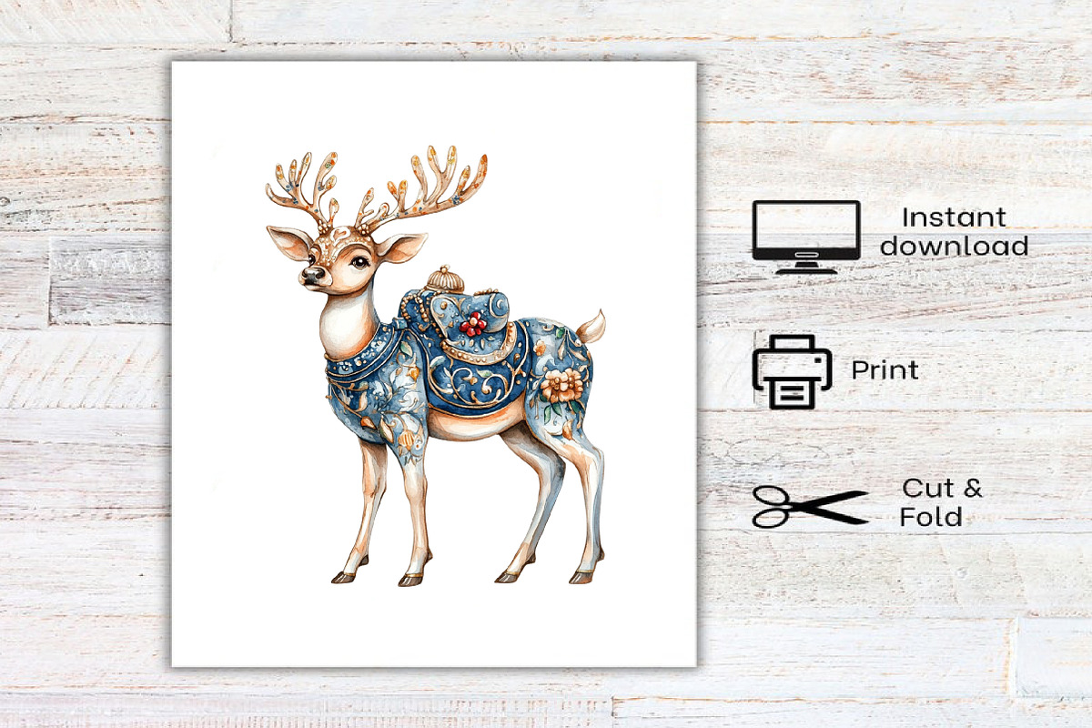 Watercolor Christmas Chinoiserie, an Illustration by Canvas Craft (Photo 8 of 8)