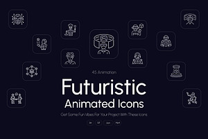 Animated Futuristic Icon Art Set, an Outline Icon by Prosymbols