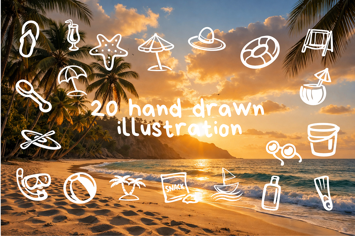 Tropical Vacation Illustrations, an Object Illustration by Rasgood (Photo 2 of 9)