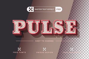 PSD Retro - Editable Text Effect