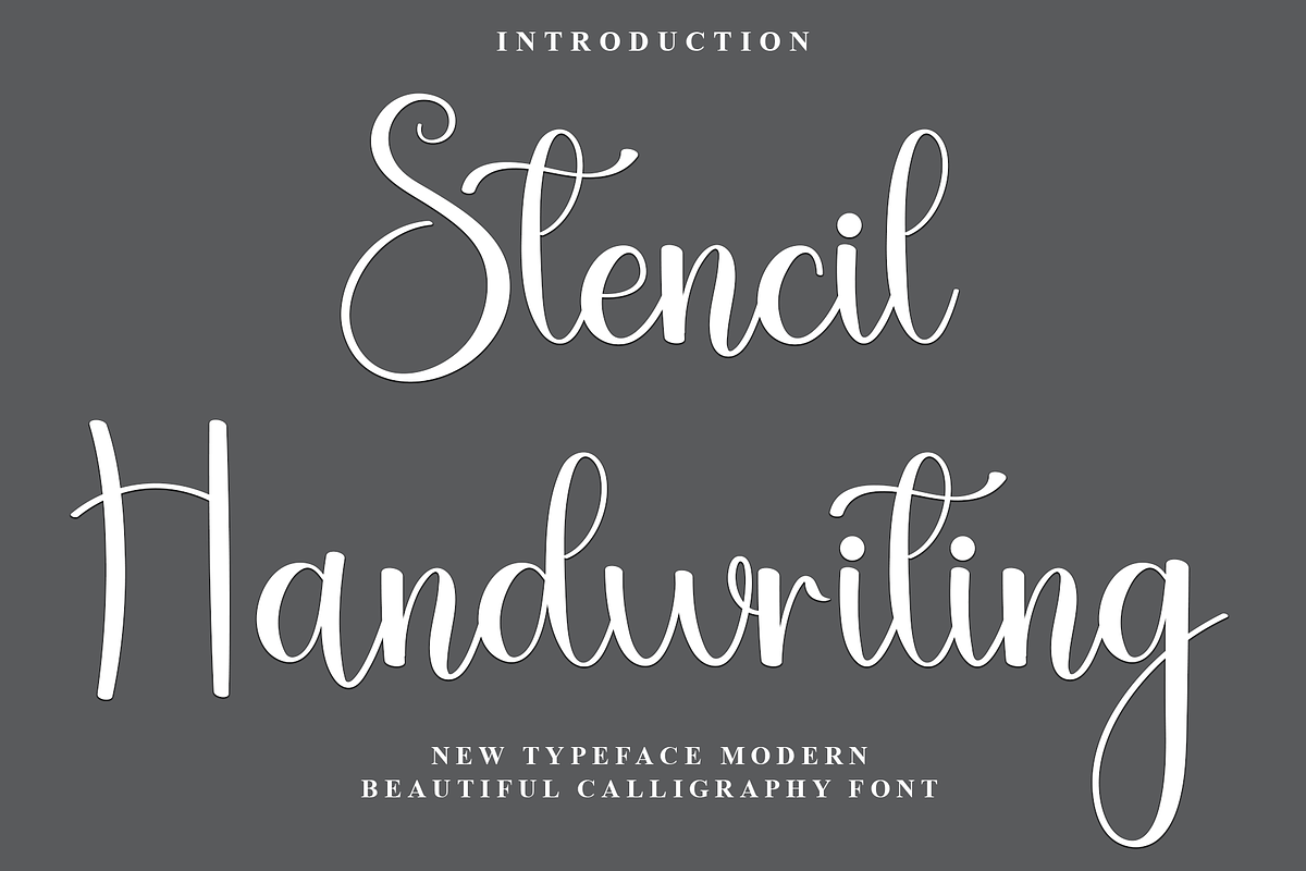 Stencil Handwriting, a Handwritten Font by InermediaSTUDIO (Photo 1 of 8)