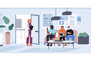 Patients, doctor in hospital, clinic, a Healthcare Illustration by PaperTrident (Thumbnail 3 of 3)