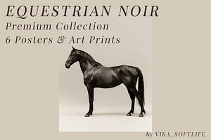 Horse Harmony — Minimalist Art Print, a Decorative Illustration by Vika_Softlife