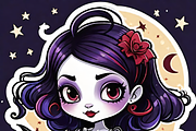 Gothic Chibi Witch Bundle, an Illustration by ETARA by Mea Hau (Thumbnail 3 of 8)