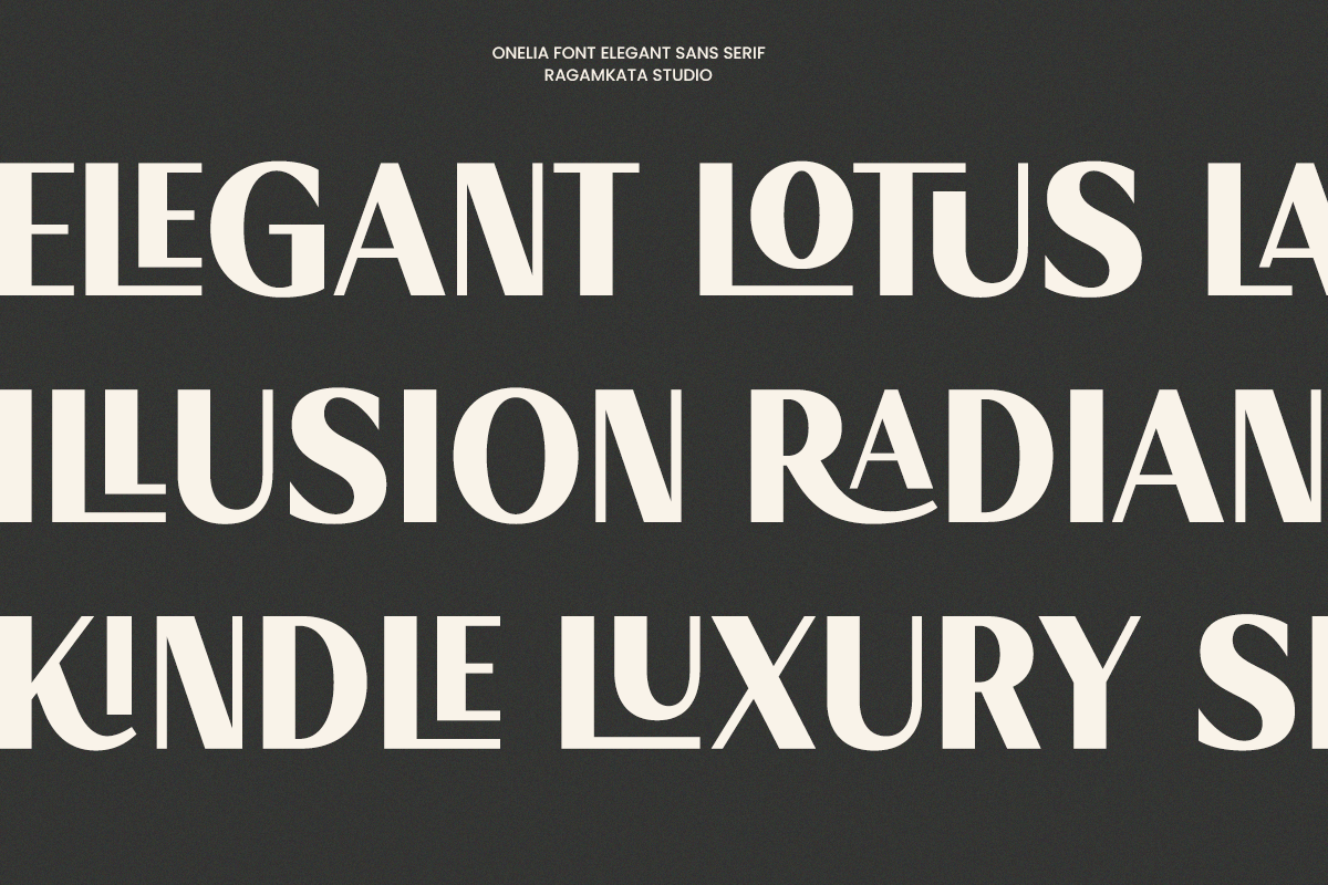 Onelia - Stylish Sans Serif Font, a Sans Serif Font by RagamKata (Photo 6 of 9)
