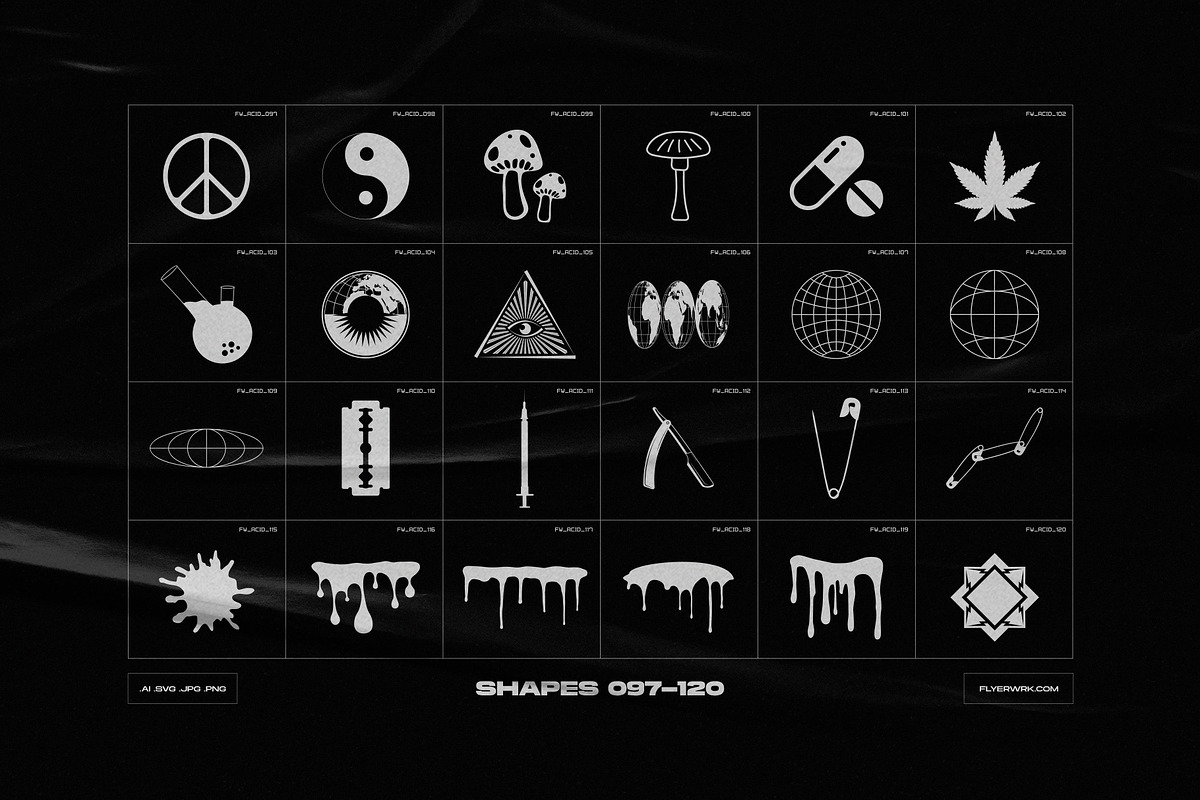 Acid Shapes, an Object Graphic by FLYERWRK (Photo 10 of 23)