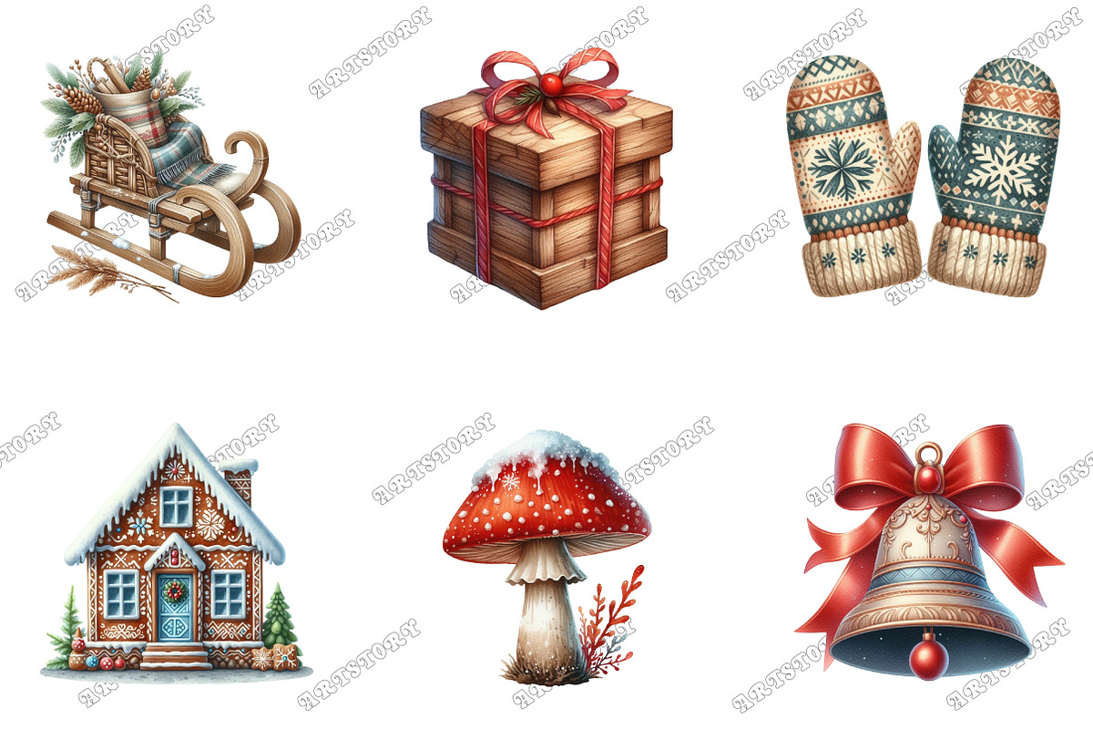 Nordic Christmas Elements Pack, an Illustration by designcity5 (Photo 2 of 5)
