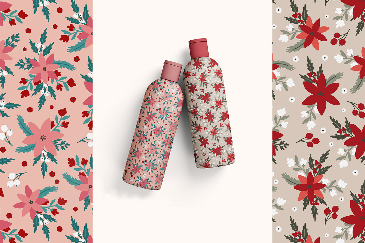 Winter Floral seamless pattern, a Pattern Graphic by Cozy pattern shop (Photo 5 of 7)