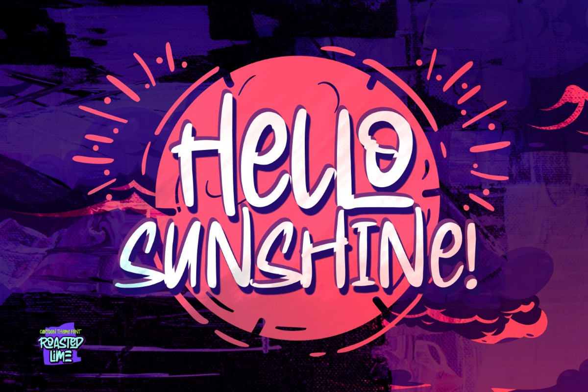 Roasted Lime - Cartoon Theme Font, a Font by Gassstype (Photo 3 of 8)