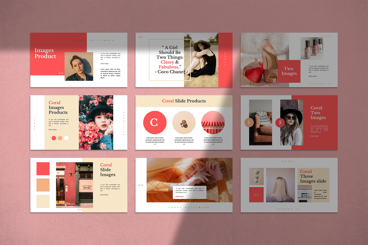 Coral Creative PowerPoint Template, a Presentation Template by uiplus (Photo 3 of 5)