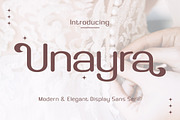 Unayra - Display Font, a Sans Serif Font by trabaskriya (Thumbnail 1 of 8)