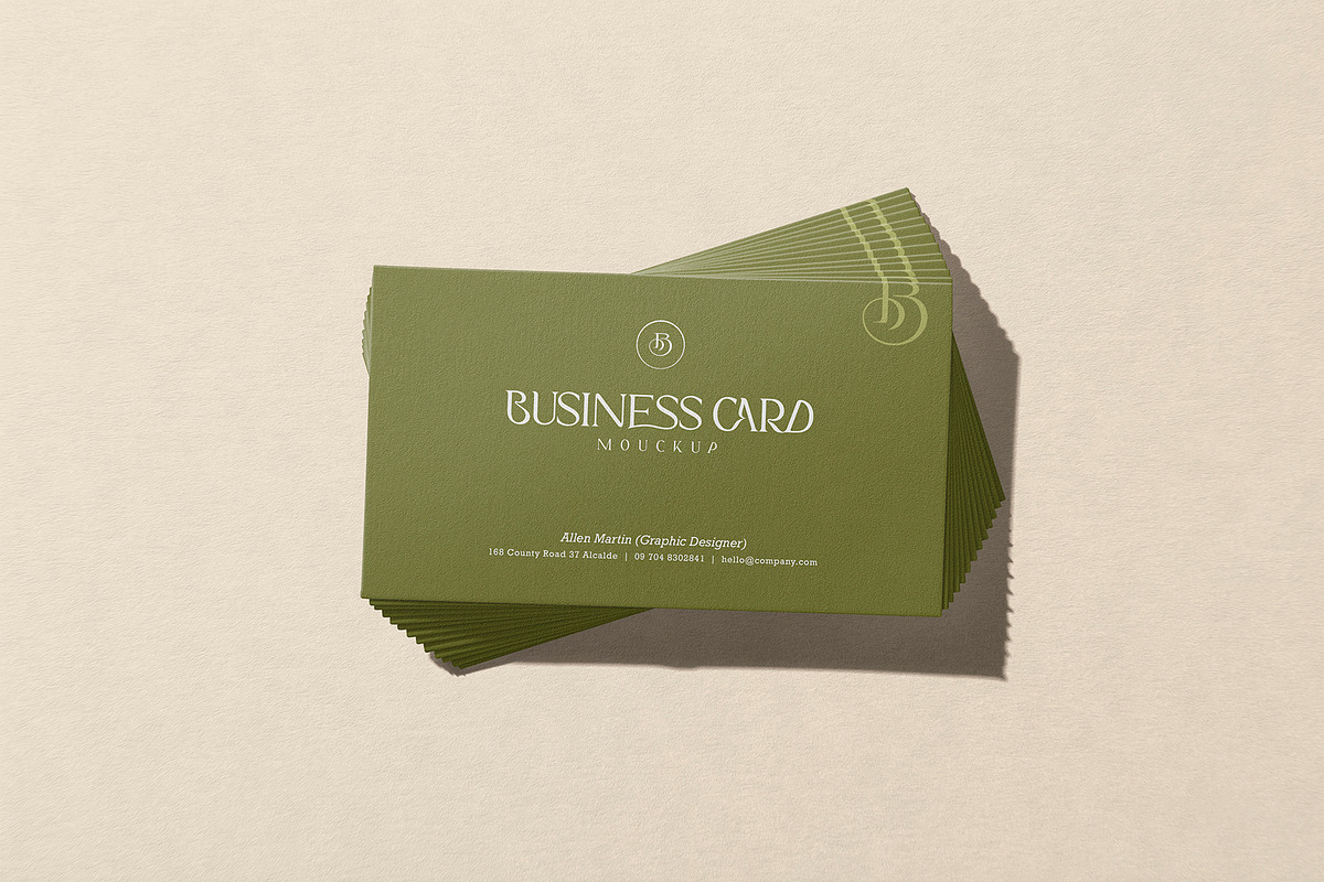 Minimal Business Card Mockup, a Product Mockup by GfxFoundry (Photo 3 of 5)