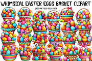 Whimsical Easter Eggs Basket Clipart, an Illustration by Designworld (Thumbnail 1 of 5)
