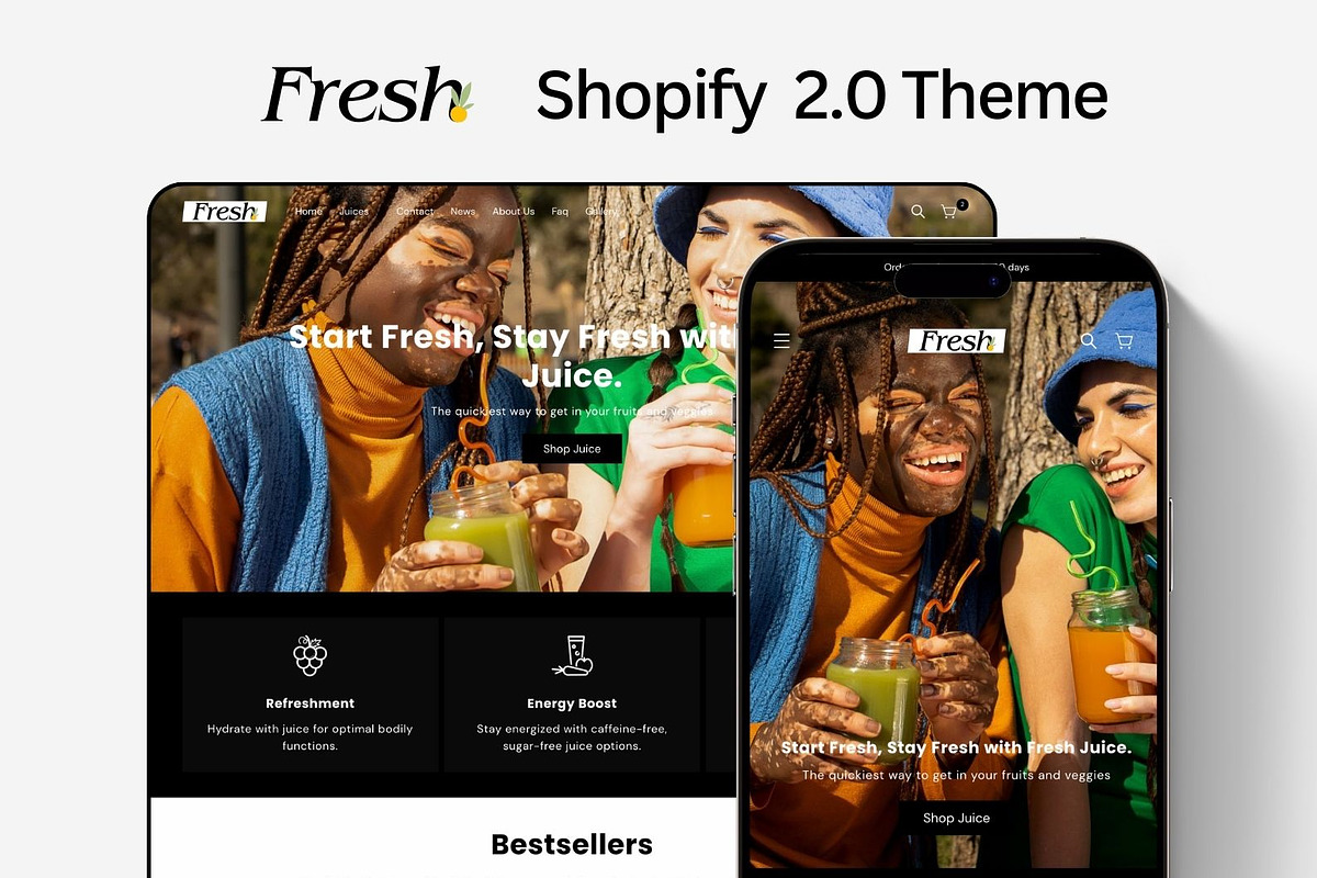 Fresh Shopify 2.0 Theme, a Shopify Template by Lumin Lab (Photo 1 of 10)