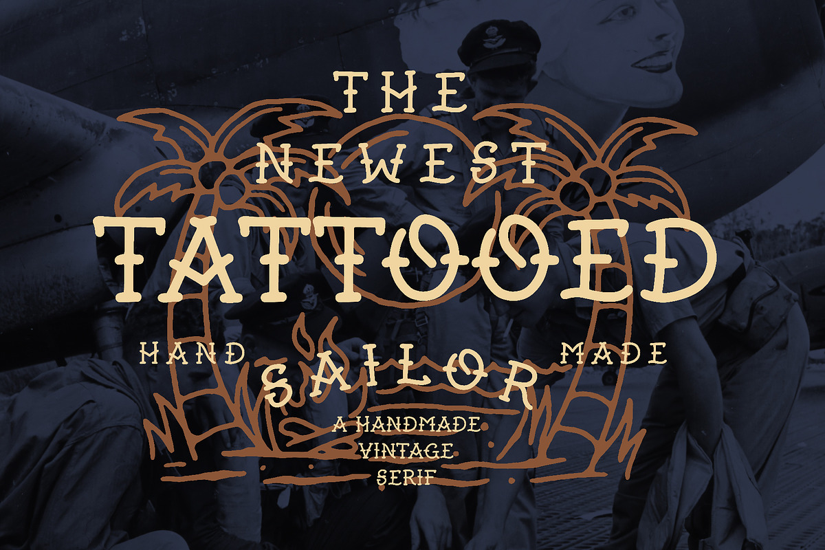 Tattooed Sailor | Vintage Serif Font, a Serif Font by Beveled Design Co. (Photo 7 of 18)