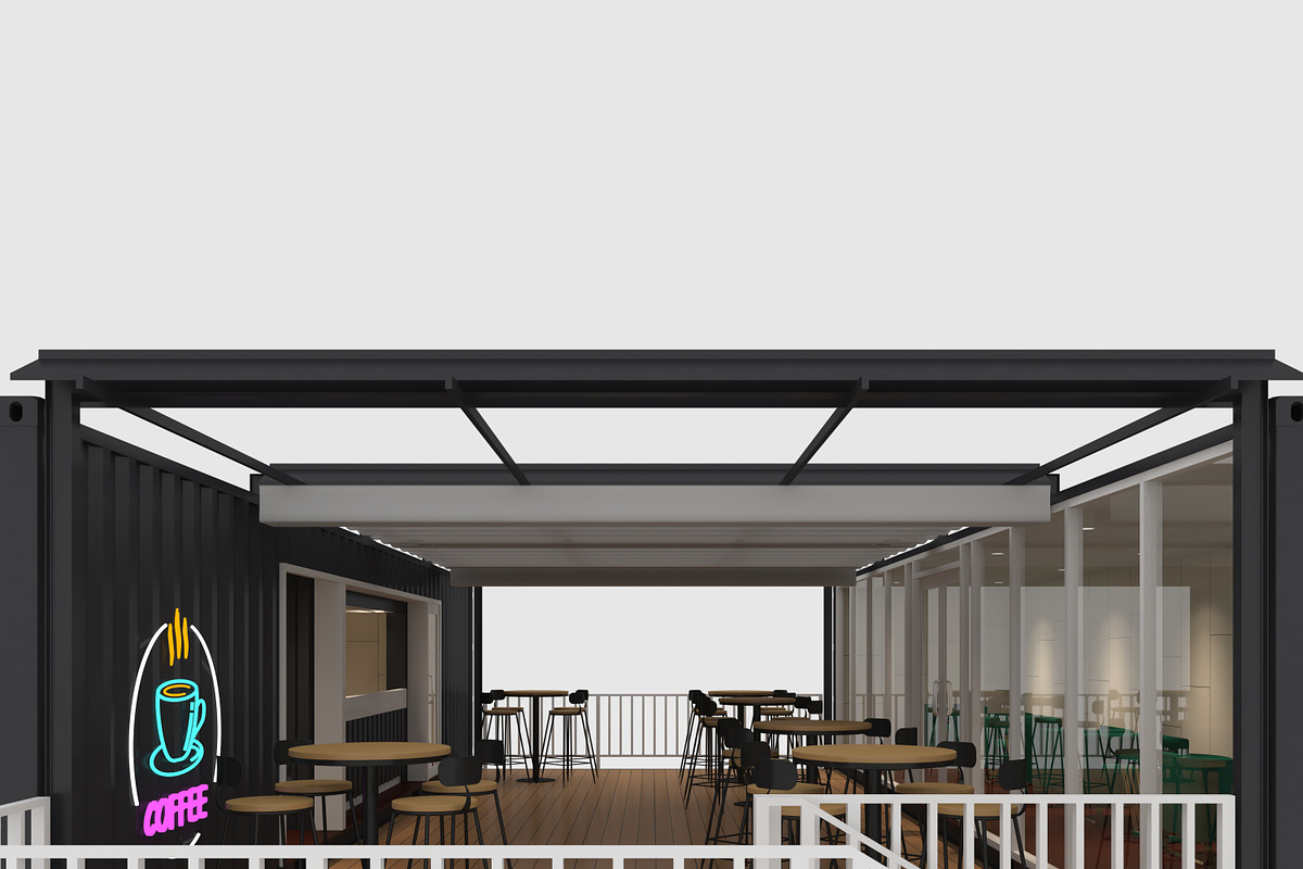 3D Model Container Cafe 13, an Architecture 3D Model by SR 3D Visual (Photo 11 of 20)