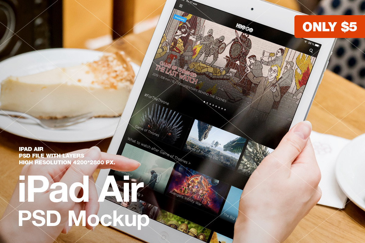 iPad Air PSD Mockup, an iPad Mockup by StartMockups.com (Photo 2 of 2)
