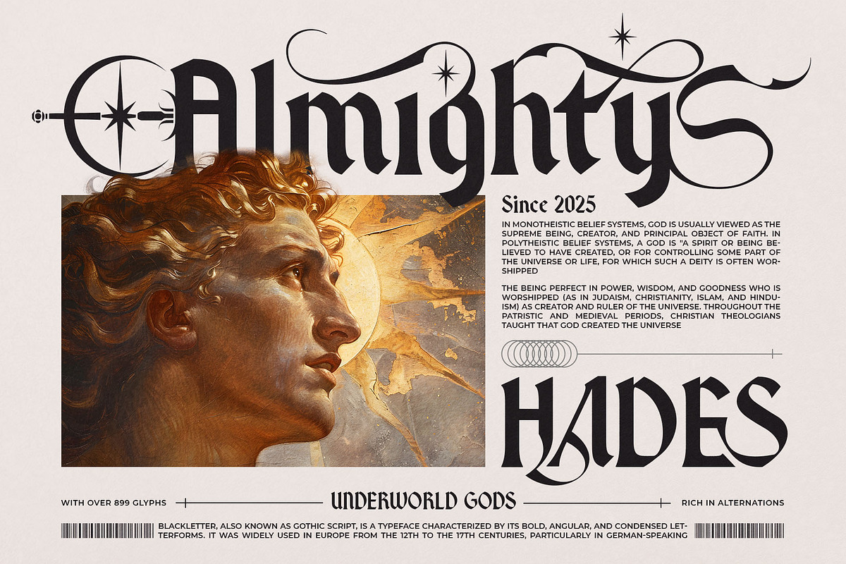 Dreamhour Typeface, a Blackletter Font by alit design (Photo 11 of 20)