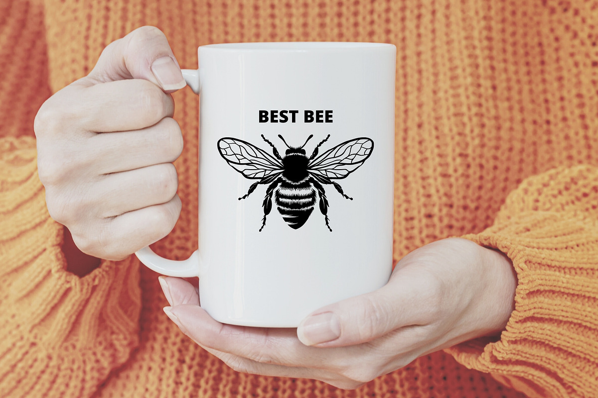 Honey Bee SVG Clipart for Stickers, an Animal Illustration by VectorPanther (Photo 3 of 7)