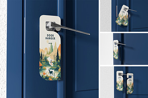 Door Hanger Mockup, a Household Mockup by xavier_studio