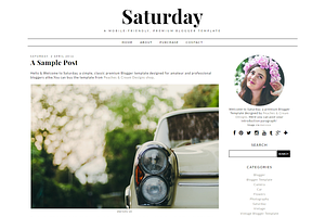 Saturday - Pre-made Blogger Template