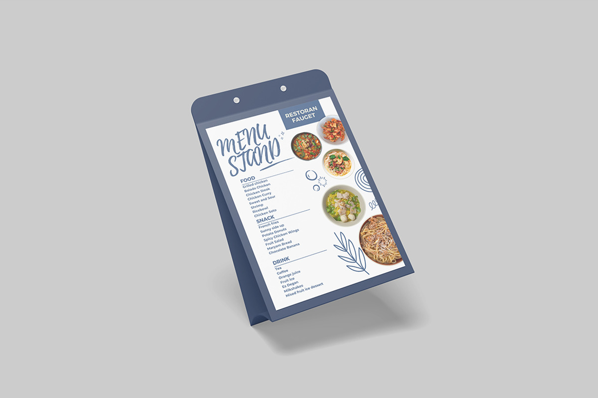 Menu Stand Mockup, a Product Mockup by DxSLEX (Photo 4 of 5)