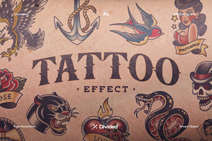 Tattoo Ink Overlay Effect, a Graphic by Divided.co