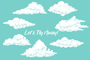 Clouds Clip Art, an Illustration by Nataliapiache (Thumbnail 7 of 7)