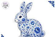 Chinoiserie Blue Sea Animals Clipart, a Work Illustration by CreationArt (Thumbnail 2 of 11)