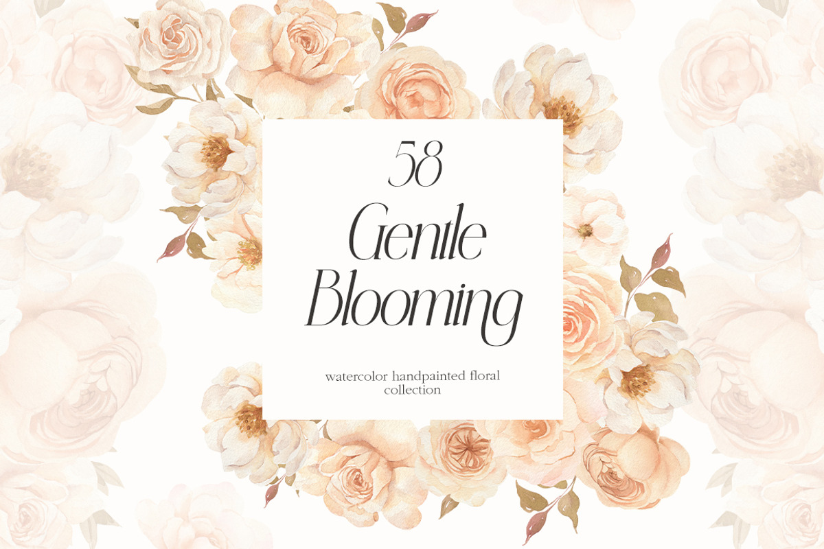 Gentle Blooming Watercolor Flowers, a Decorative Illustration by ViktoriyaD (Photo 1 of 10)