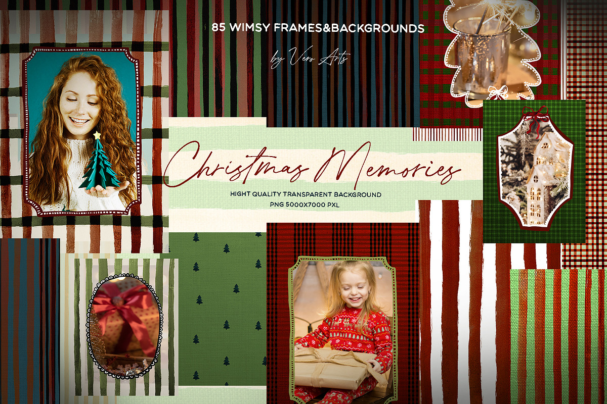 Christmas frames and backgrounds, a Background Graphic by Vero Arts (Photo 1 of 9)